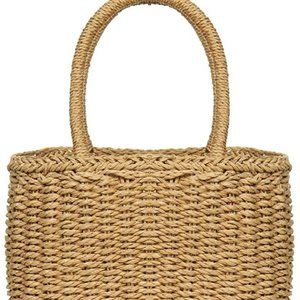 Hand-woven Straw Small Hobo Bag